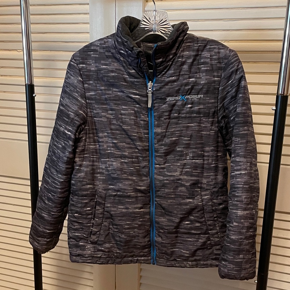ZeroXposur Kids Puffer Jacket - Black and Blue